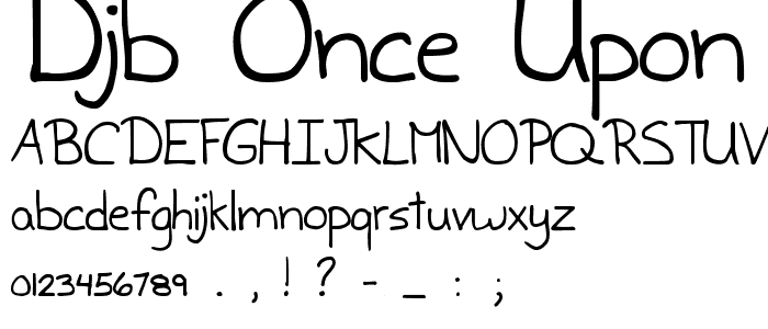 DJB Once Upon a Font police